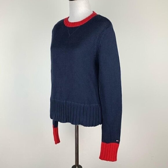 Tommy jeans crewneck sweater size L knit Patriotic - Picture 6 of 7